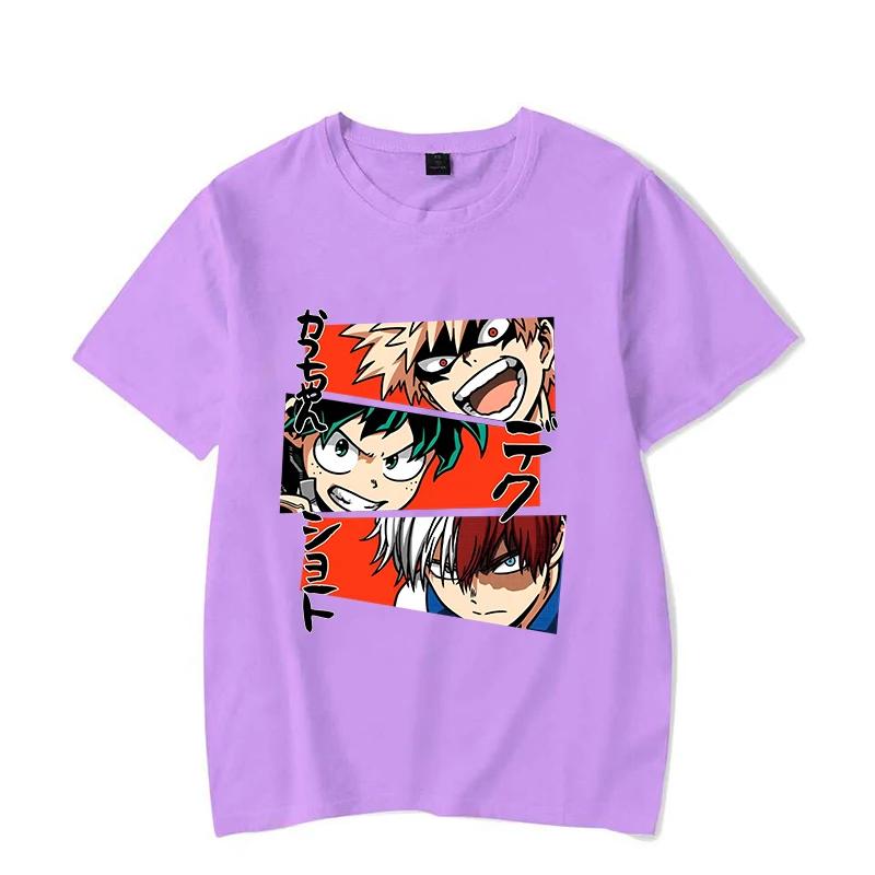 New Funny Deku Bakugou Katsuki Todoroki Shoto Print T-Shirt Womans Men Casual Tops Summer Cool T Shirt Plus Size Tops Tees