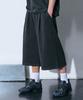 GAKKAI UNIONS One-Pleat Autumn-Length Sweat Pigment Bermuda Pants Charcoal