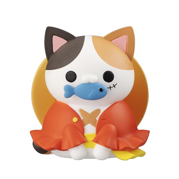 MEGA CAT PROJECT One Piece Nyampis Going To Be the Pirate 30mm PVC Painted Finished Figure Nyan! I'm King! [Resale] (BOX) Approx.