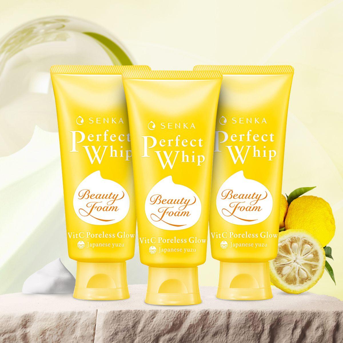 Perfect Whip Vitamin C Poreless Glow 100g 3 packs