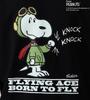 Tops x ALPHA Short Sleeve TC1627 BLACK [Alpha Industries] T-Shirt/Snoopy (KNOCK) Men's