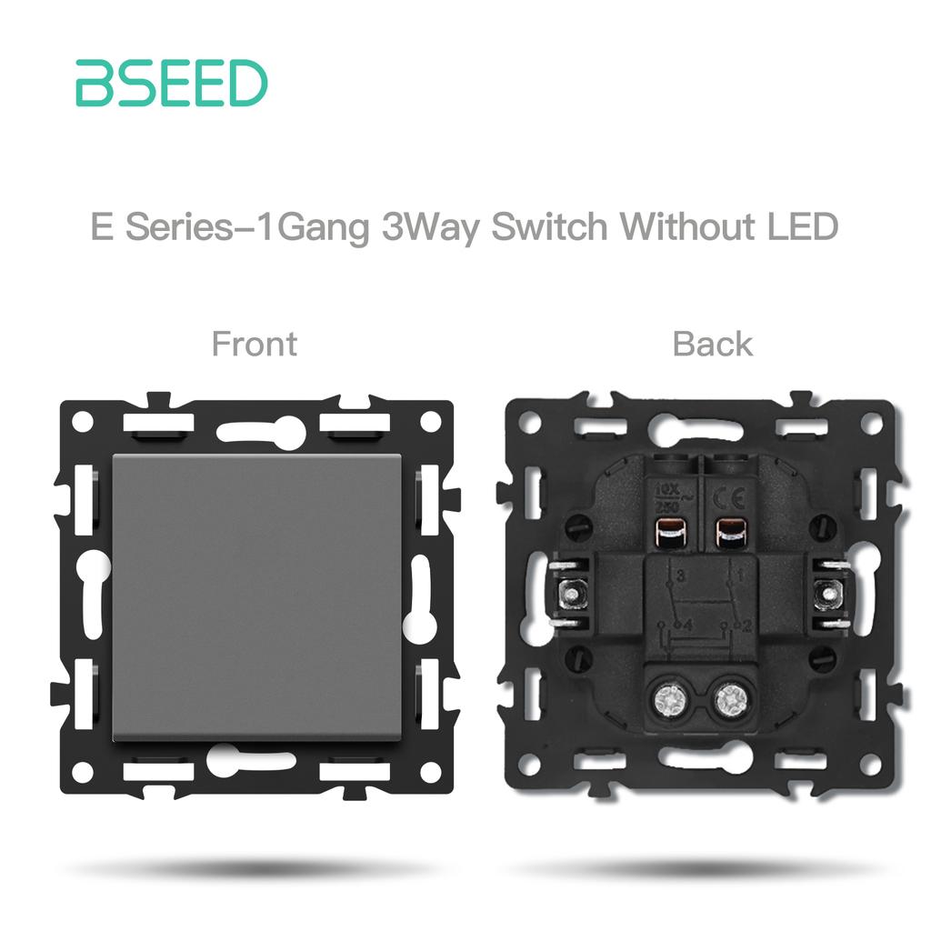 BSEED Switch DIY Modules Light Switch Parts Gray Plastic Frame DIY Combination Wall Sockets TV CAT6 USB-C Charge Key