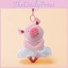 Cute Cartoon Pig Plush Keychain Pendant Short Girlfriendly Design Gift Doll