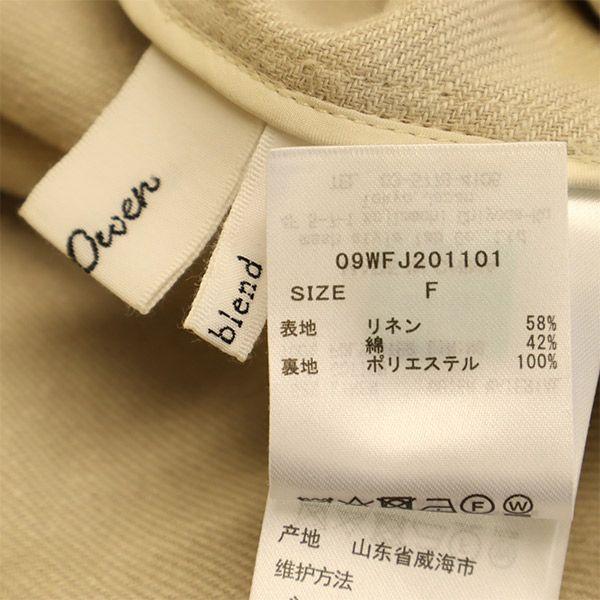 Mila Owen Linen Blend tailored jacket F beige Women Used