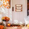 Farmhouse Thanksgiving Wooden Wall Decor, Autumn Fall Porch Sign, Waterproof & Fade-Proof Boxwood Plaque, Ready to Hang Indoor Outdoor Art