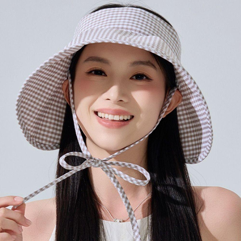 Foldable Sun Protection Hats Breathable Wide Brim Sunhat Fashion Large Brim Sun Hat Vacation