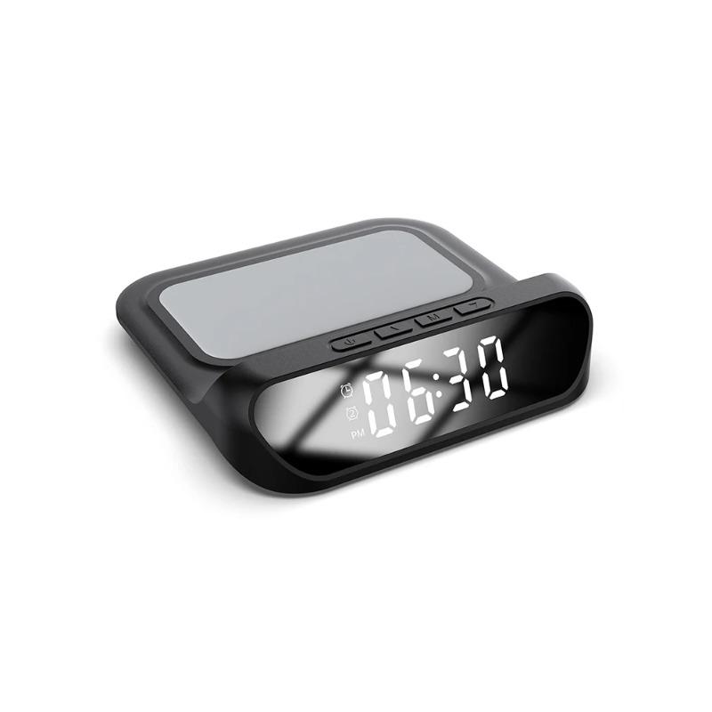 Πολυλειτουργικός φορτιστής επιτραπέζιο ρολόι ασύρματος φορτιστής κινητού τηλεφώνου ψηφιακή οθόνη ρολόι 2 σε 1 ασύρματος φορτιστής ένα τοποθετήστε ένα