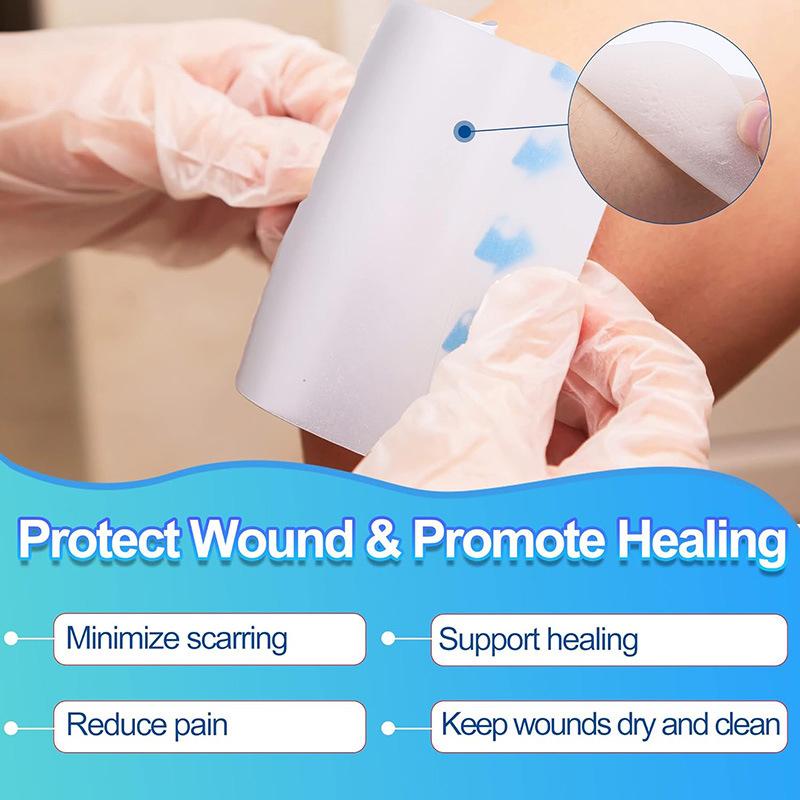 1Pcs Ultra Thin Hydrocolloid Dressing Patches Wound Dressing Adhesive Breathable Waterproof Transparent Pad Help Wound Healing