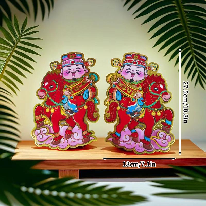 2026Chinese New Year Home Decor 3D Zodiac Horse Sticker Spring Festival Door Wall Sticker Lunar Year Window Clings New Year Gift