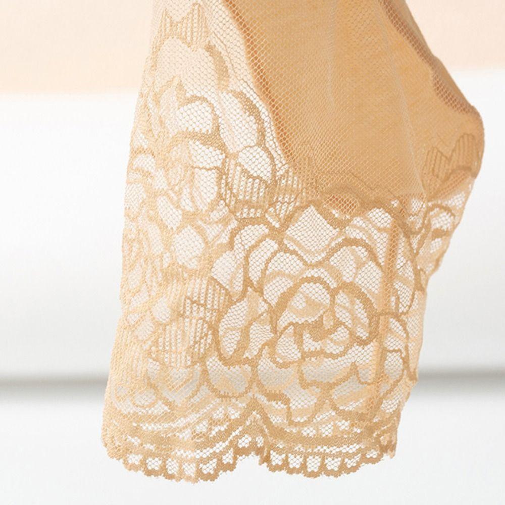 5Pairs Invisible Transparent Tulle Socks Flower Tube Socks Women Fashion Mesh Lace Socks Girl