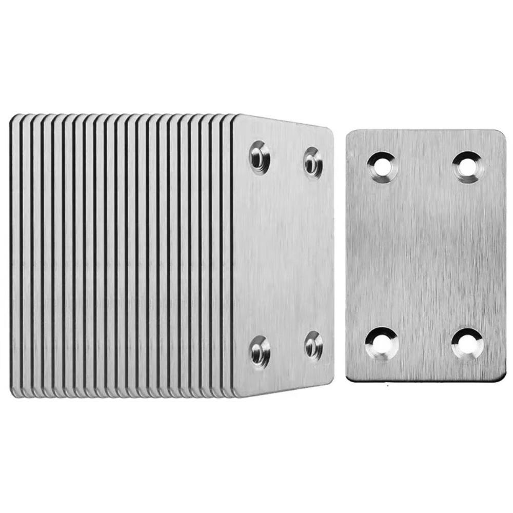 1/4Pcs Stainless Steel Stainless Steel Angle Code 1.5mm/0.06'' Silver Fixing Corner Brackets Angle Code Fixing Quick Links