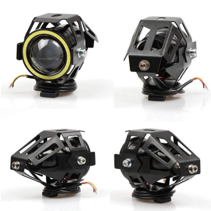 LED Headlight Angel Eye Handlebar Light for Modified Electric & U7 Motorcycles