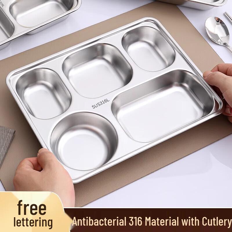 Stainless Steel Divided Meal Tray