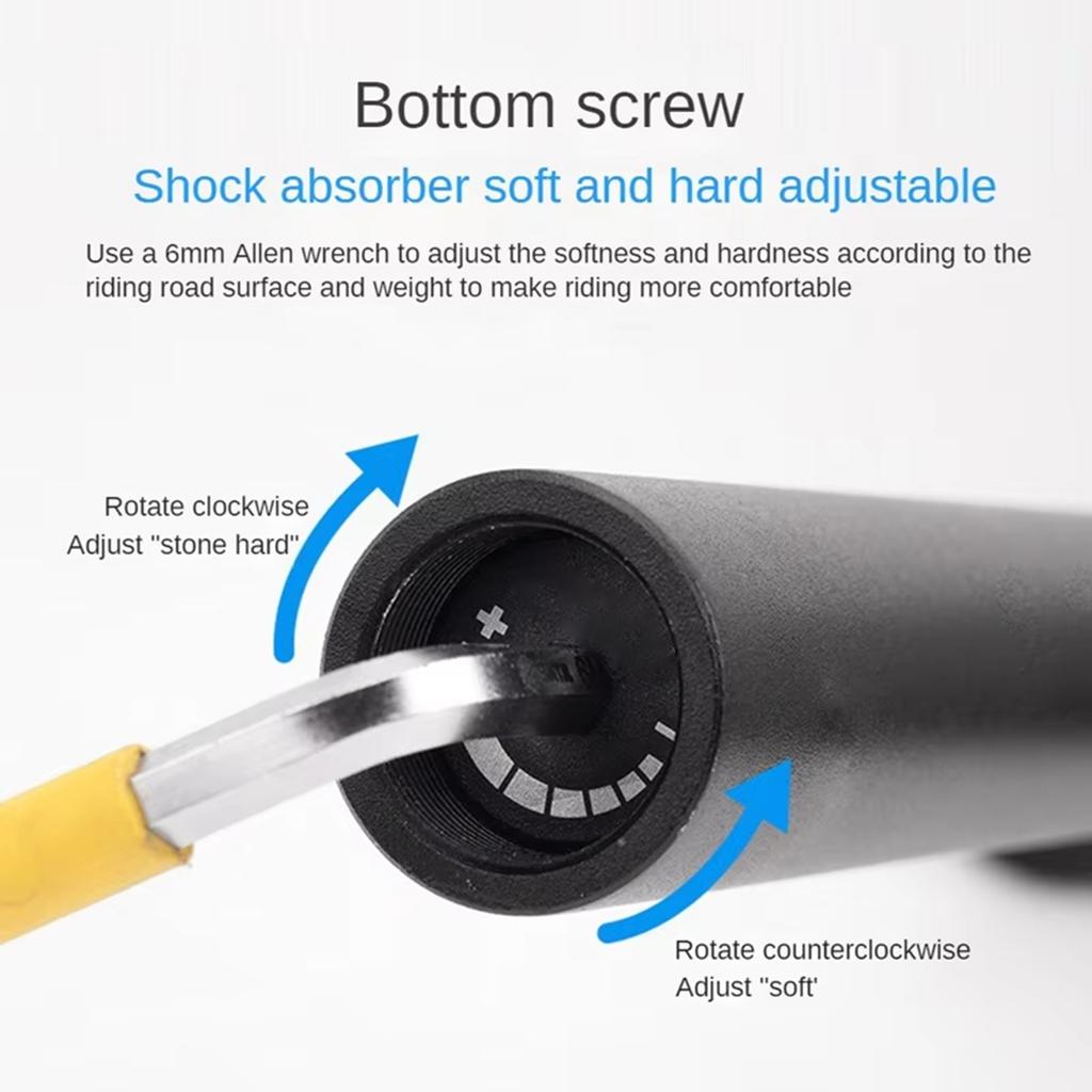 Aluminum Alloy Mountain Bikes Seatpost with Shock Absorption Mountain Bicycles Suspension Seatpost Seat Tube for Riding