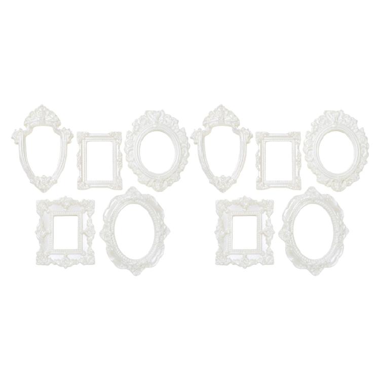Mini Gold Picture Frame Tiny Baroques Ornate Frame for DIY Jewelry Display Wall Decors Small Resin Antique Photo Frame
