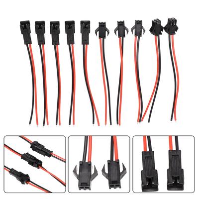 Vielseitiges 2-poliges SM-Stecker-Buchsen-Anschluss-Kit für Drahtkabel, 10er-Set