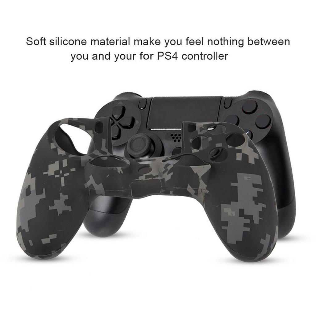 Soft Silicone Sleeve Dustproof Case Handle Cover For PS4 Controller Gray