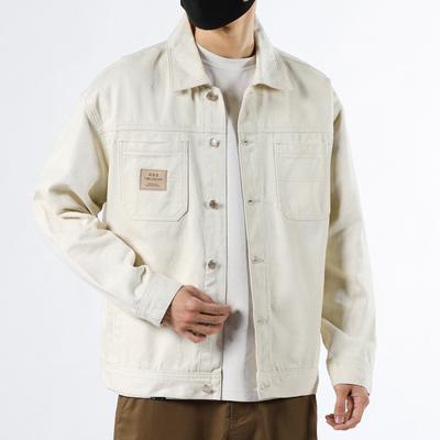 Denim Jacket Men's Loose Handsome Tooling Jacket Spring and Autumn Casual Denim