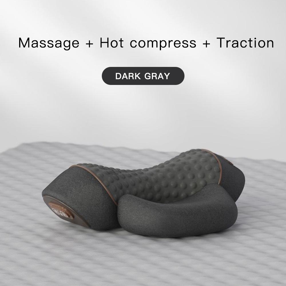 Neck Massager Pillow Cervical Orthopedic Pillow Lifting Traction Relax Hot Compress Vibration Massage Neck Pain Relief