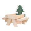 Squirrel Picnic Table Wooden Funny Squirrel Feeder with Corn Cob Holder for Outdoor