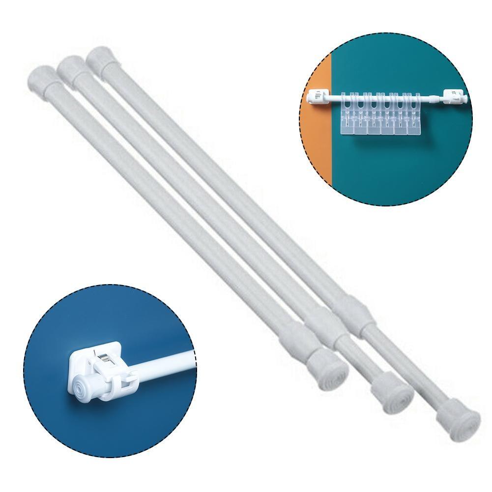 

No Drill Voile Curtain Rail Quick and Easy Installation No Wall Damage 30-50cm