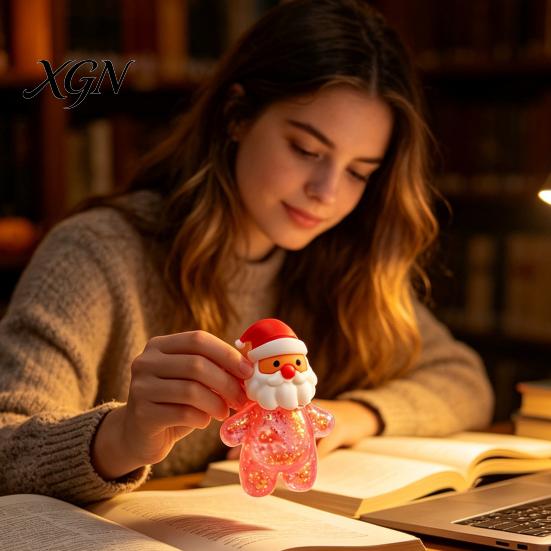 Calm Down Tools for Home Christmas Santa Snowman Squeeze Stress Ball, Slow Rising Soft TPR Balls Fidget Toy Anxiety Relief, Cute Holiday Decompression