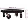 Plant Rollers 3 pcs 40 cm Diameter Black 275 kg