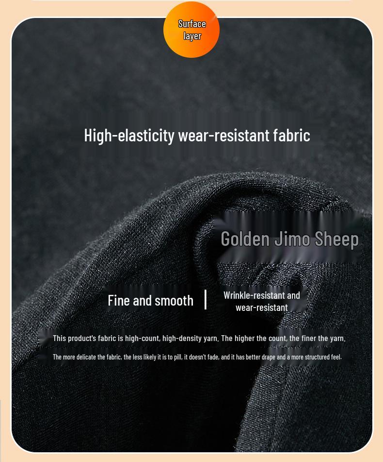 Men's and Women's Plus Size Fleece-Lined Wool Silk Cotton Pants for Middle-Aged and Elderly