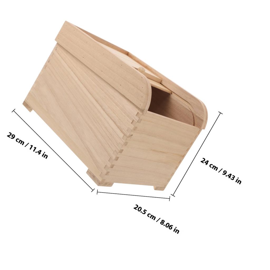 Rice Container Wooden Storage Box for Kitchen Pantry Food Storage Organizer Cereal Grain Bean Container with Lid