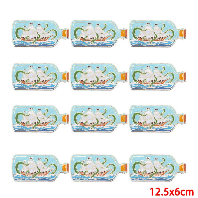 10 Pcs/lot Wholesale Embroidery Patch Iron On Patches For Clothing Patches On Clothes Jackets Decor Applique Sew Supplies