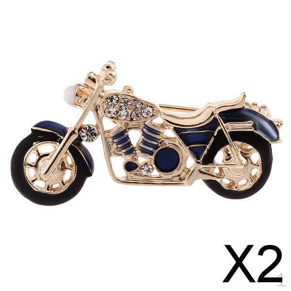 2x Rhinestone Brooch Motorcycle Brooches Garment Jewelry for Wedding Birthday Gift