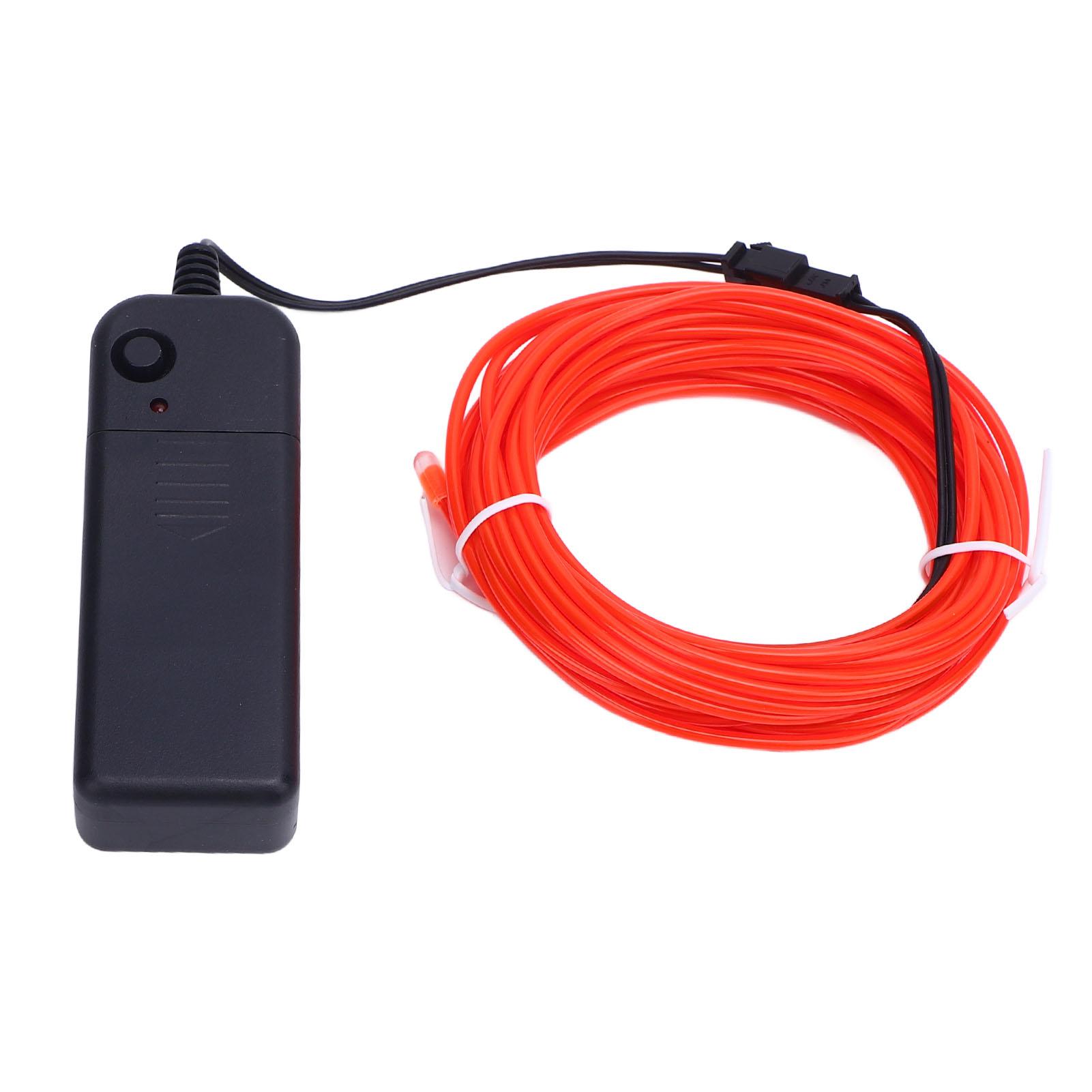 

El Wire, 16.4ft Neon 360 degrees Cutta Light String Lights, Electroluminescent Neon Strobe Light, Batt y Op ated LED Lights for Party, Halloween, D
