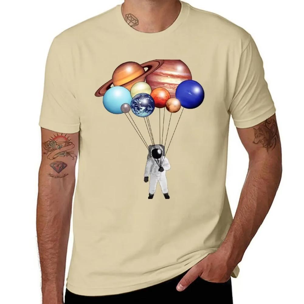 Astronaut Balloons T-Shirt summer top blacks new edition men clothing