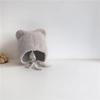 Cute Bear Baby Plush Hat Winter Warm Ear Protection Beanie Cap for Infant Boy Girl Solid Color Cartoon Kids Earmuff Caps Bonnet