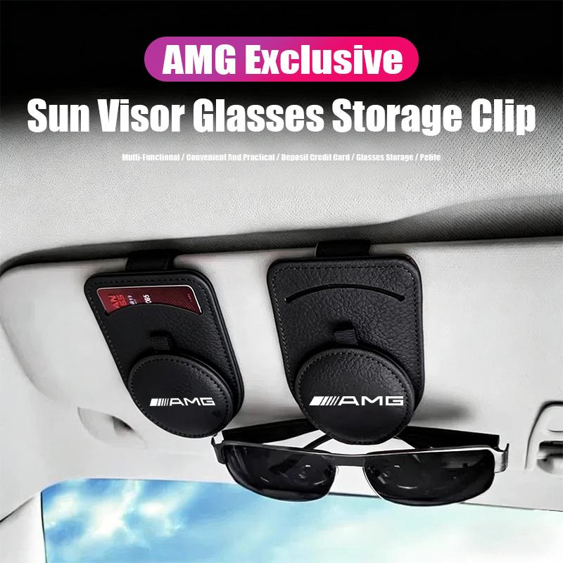 Car Sun Visor Eyeglass Clip Magnetic Multi-Function Storage Clip For Mercedes Benz AMG W205 W204 W206 W213 W212 W211 W222 W221 W AH2
