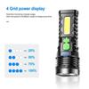 50W USB Flashlight Rechargeable 4 Switch Modes Flashlights Waterproof Torch for Camping Hiking Fishing Adventure Emergency