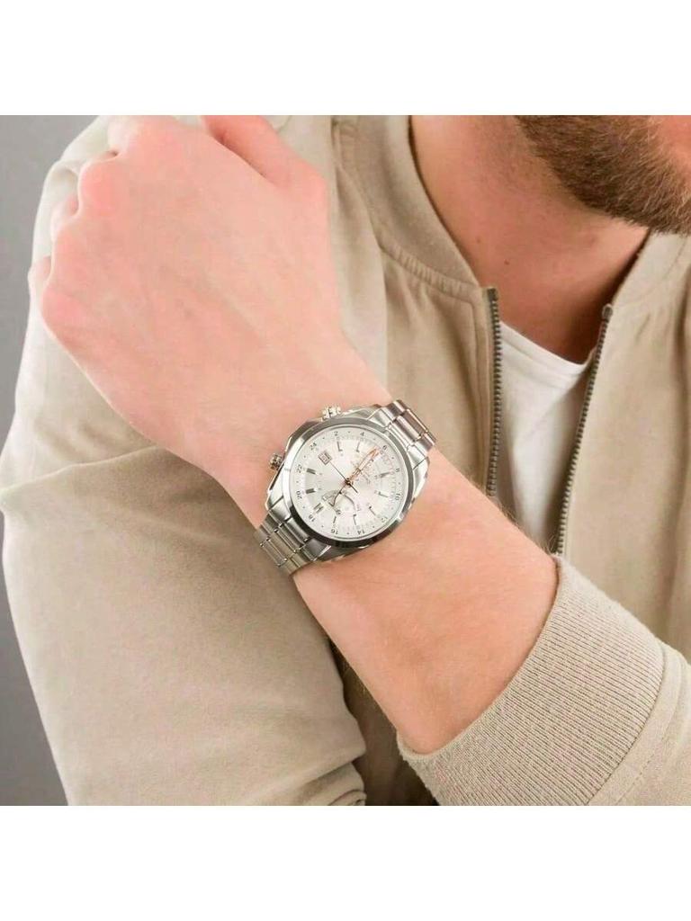 Men's Mechanical Watch SDJ00002W0 - White Dial, Stainless Steel, Business Elegance, Suitable for Daily Wear