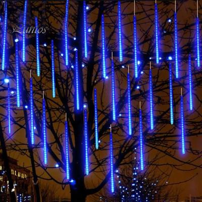 8ks/16ks/24ks Meteorická sprcha Dažďové svetlá Vysoký jas Úspora energie Vodotesné Vonkajšie cencúle Vianočné osvetlenie Ozdoby na párty
