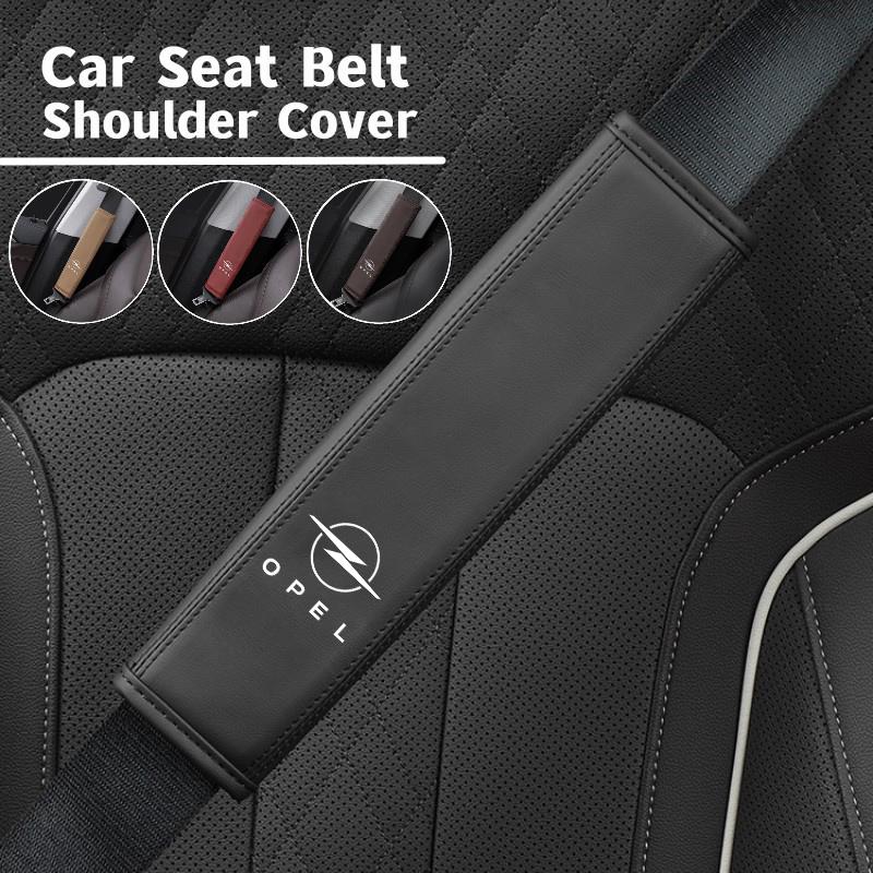 AAAYT1 For Opel Car Seat Belt Shoulder Pad Leather Cover Anti-Chafing Comfort Cushion Zafira Meriva Mokka Vivaro Vectra Antara Ampera