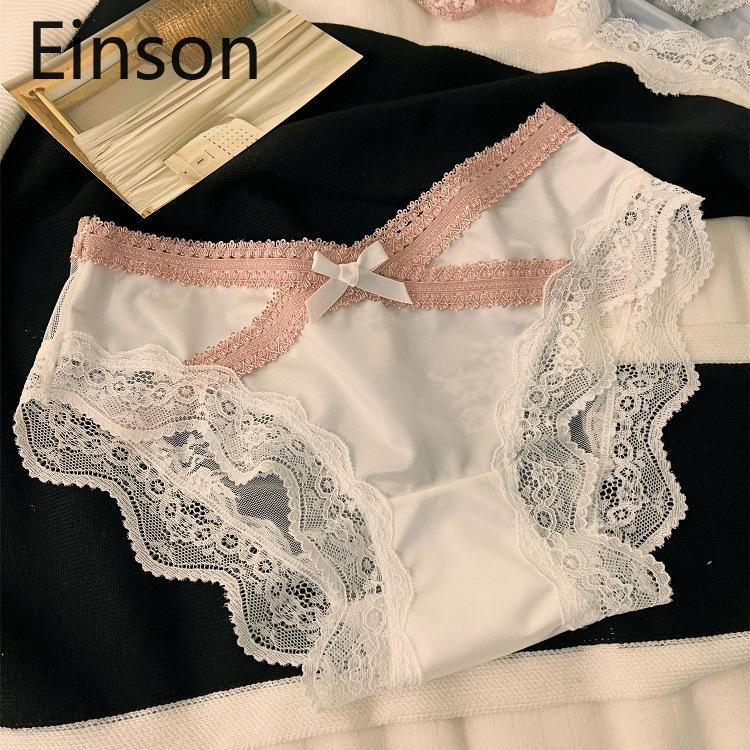 Girls Spring and Summer Thin New Sexy Lace Bow Triangle Underwear Einson