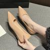 Fashion Flats Women's Shoes Yellow Net Brown Sugar Fruit Color Flat Shoes Shallow Pointed Flat Heels Women's Shoes Large Size
