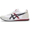 Dualio Fabric Sports Retro Shock Absorbing Non-Slip Durable Low-Top Casual Shoes Unisex Sneakers White Red D6K3N-100