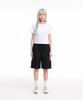 CREAM SODA LAB Air Bermuda Side Cargo String Shorts Black