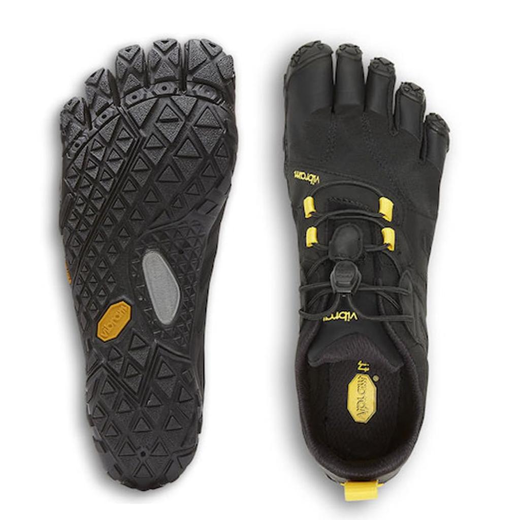 Vibram FiveFingers Shoes for Trail and EU41 Men's V-Trail 2.0 Five-Finger Running, Trekking, Training, 19M7601, Black/Yellow, (25.5cm) [Used]