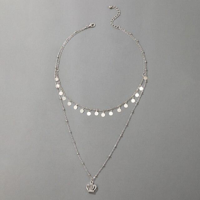 

Tocona Ins модная подвеска в виде короны, ожерелье в стиле бохо с кисточками, серебряный цвет, многослойная цепочка, ювелирные изделия для женщин, воротник 17470