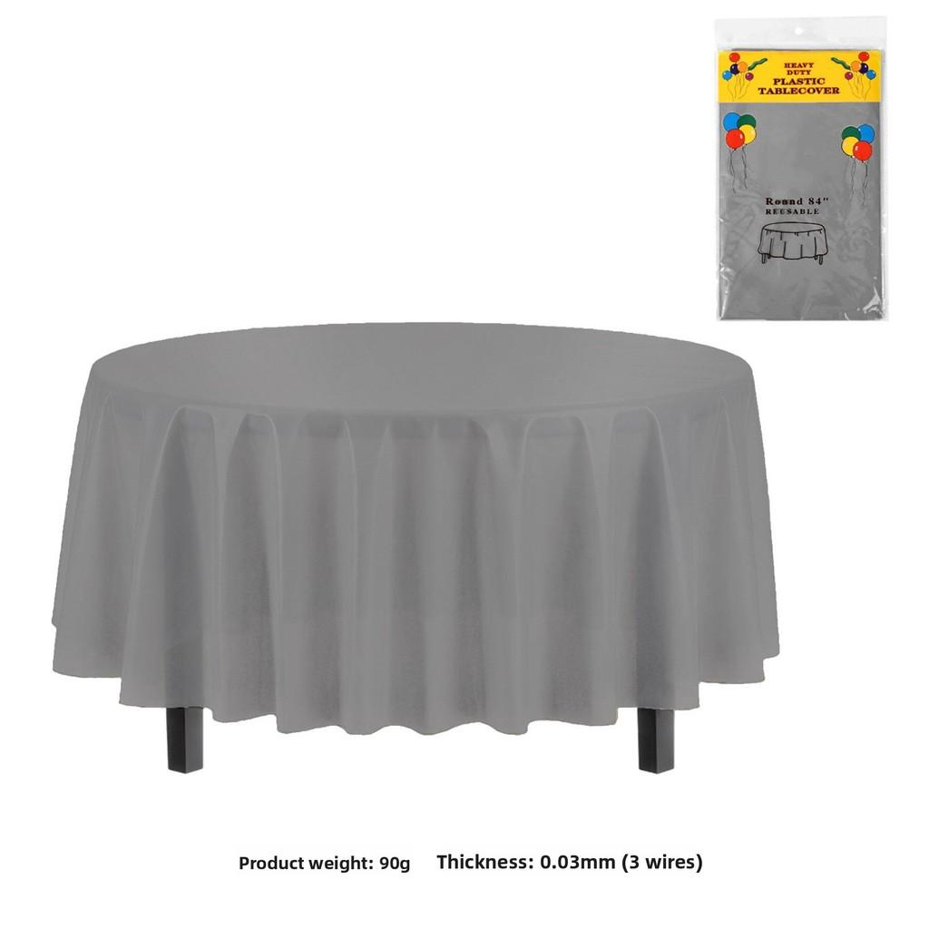 Classic Disposable Round Plastic Disposable Tablecloth With Waterproof Finish For Party Events And Hotel Use