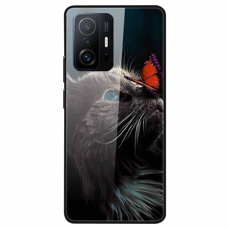 For Xiaomi 11T Tempered Glass Case Soft Bumper Hard Funda For Xiaomi mi 11T Pro Phone Case 11 T 11T Pro 11TPro Back Cover Shells