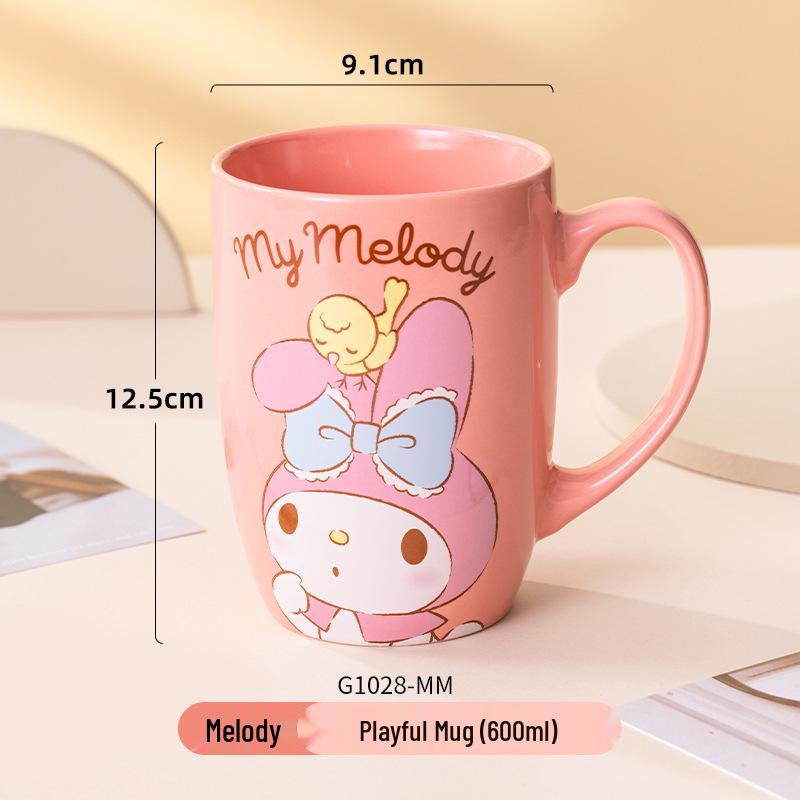 Sanrio Ceramic Mug with Handle - Cute Coffee and Milk Cup for Couples