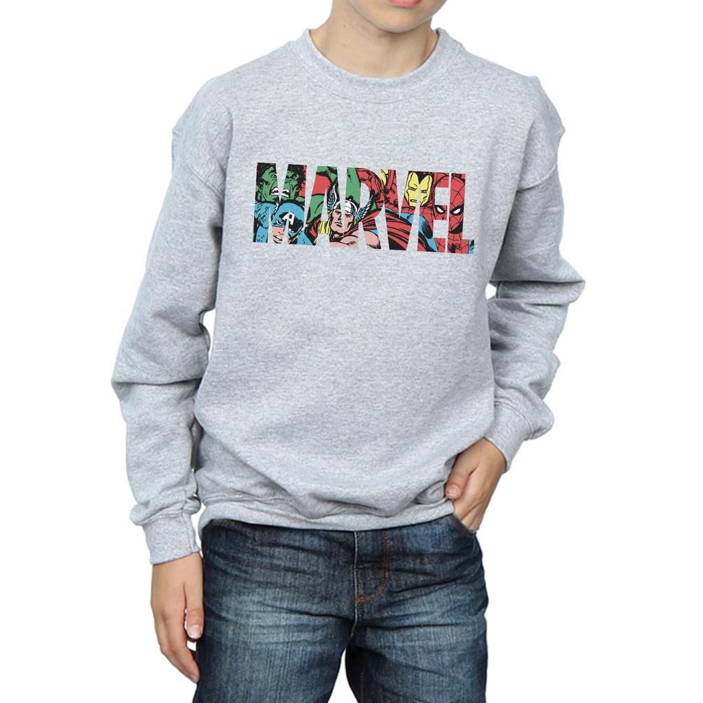 Marvel Comics Boys Character Infill Logo Sweatshirt
