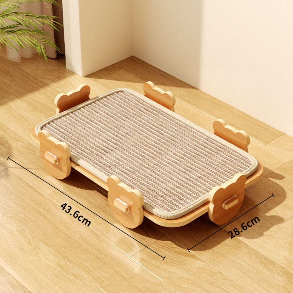 Removable Summer Cat Hammock Round/Rectangle Pet Sleeping Couch Cat Scratcher Board  Small Animal